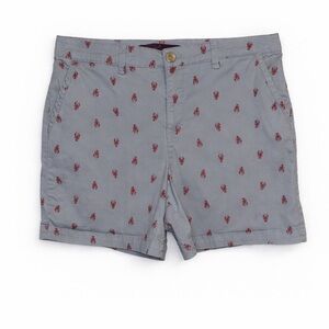 Gloria Vanderbilt Nimah Lobster Print Shorts Blue Red | Size 12 | Stretch